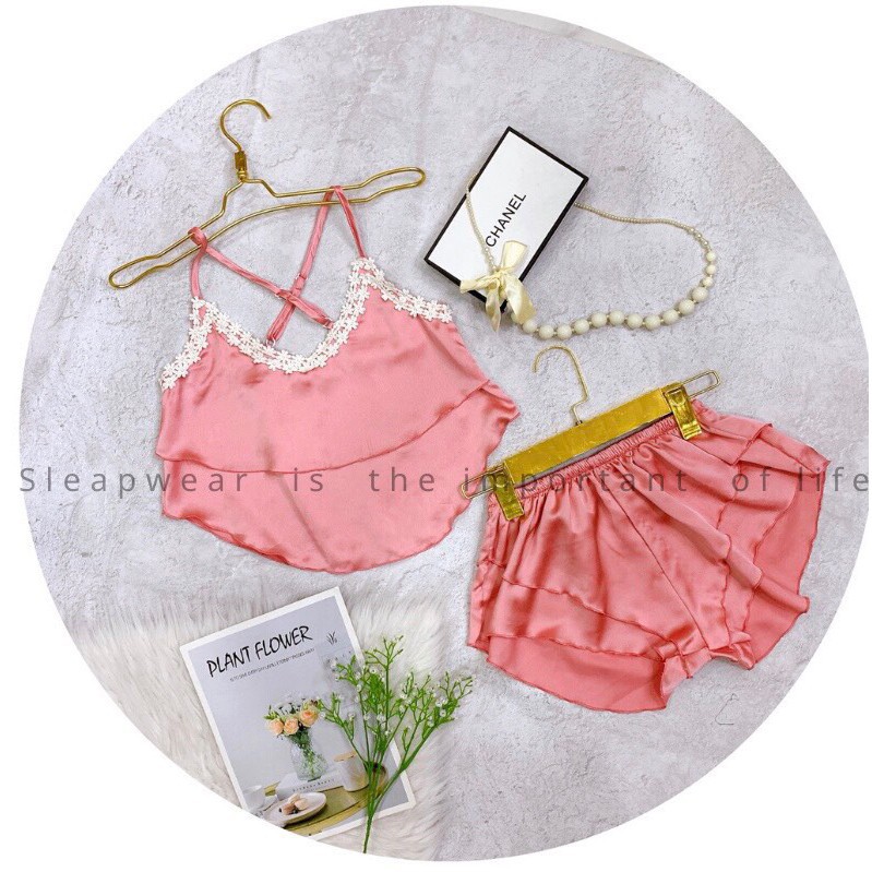 [Xã Kho] ❣️FREE SHIP❣️ĐỒ NGỦ SEXY❣️❣️ MẪU SEXY CHÉO 2 DÂY ĐỘC QUYỀN LỤA SATIN CAO CẤP❣️❣️ Freesize 40-60 kg | BigBuy360 - bigbuy360.vn