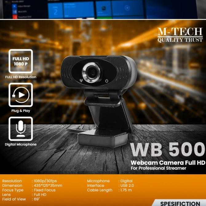 Webcam Full Hd M-Tech Wb500 1080p | BigBuy360 - bigbuy360.vn