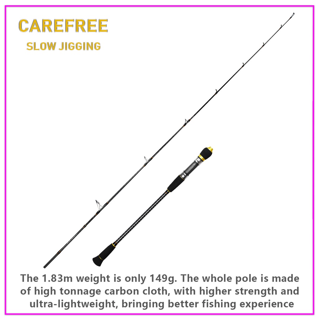 1.68M/1.83MCarbon fiber ultralight fishing Rod surf Rod Shore throw light jump fishing Rod Slow Jigging Rod Saltwater Rod Spinning/Casting Fishing Rod Deep Sea Fishing Rod