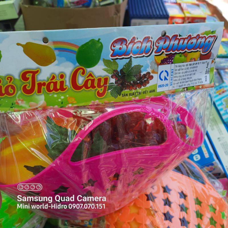 Giỏ trái cây mini đồ chơi đầu hàng bé gái hàng Việt Nam nhựa đẹp