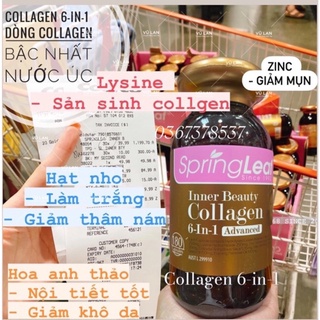 [Chính hãng] Collagen Springleaf 6 in 1 - 90 viên, 180 viên Úc - Viên Spring leaf inner beauty colagen 6-IN-1 advance