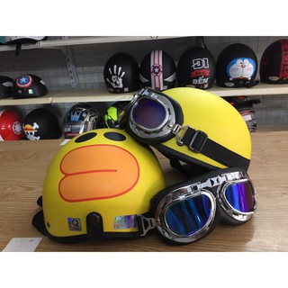 Combo 2 cái mũ bảo hiểm 1/2 kèm kính