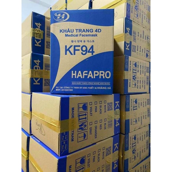 50 Chiếc Khẩu trang 4 Lớp KF94 HAFAPRO MASK Chống Bụi Mịn Và Kháng Khuẩn Hàng Cao Cấp