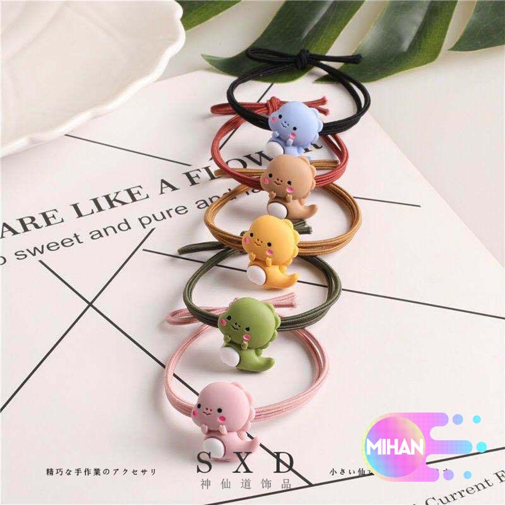 Dây buộc tóc cao su hình khủng long dễ thương nhiều màu độc đáo