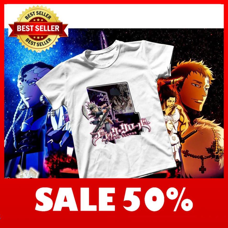 Áo thun Cotton Unisex - Anime - Black Clover - Logo black clover