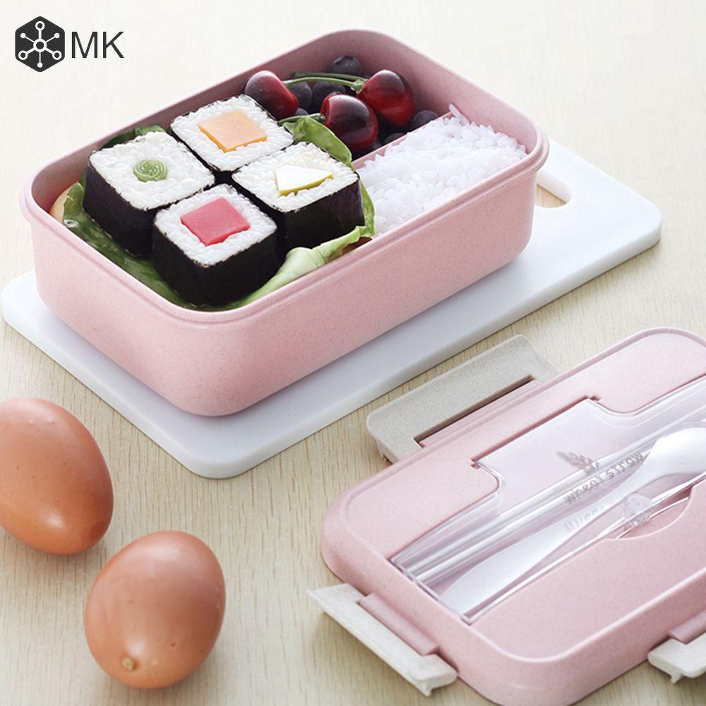 Dễ Thương Sanrio Lò Vi Sóng Hộp Cơm Trưa Rơm Lúa Mì Đồ Ăn Hộp Bảo Quản Thực Phẩm Hộp Bento Với Bộ Đồ Ăn