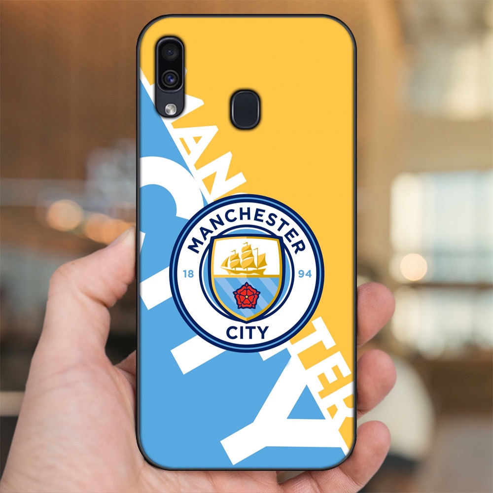Ốp lưng Samsung A20, A30, A40, M20 viền đen in hình Manchester City MC