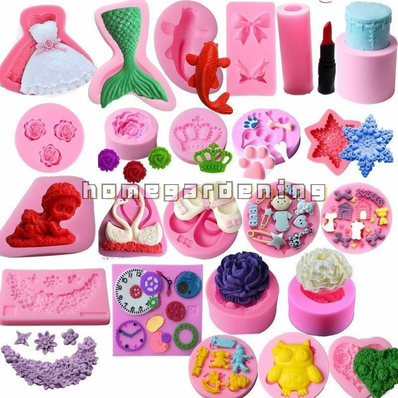 Khuôn Silicone Nhấn Bánh &amp; Socola Hình 3D