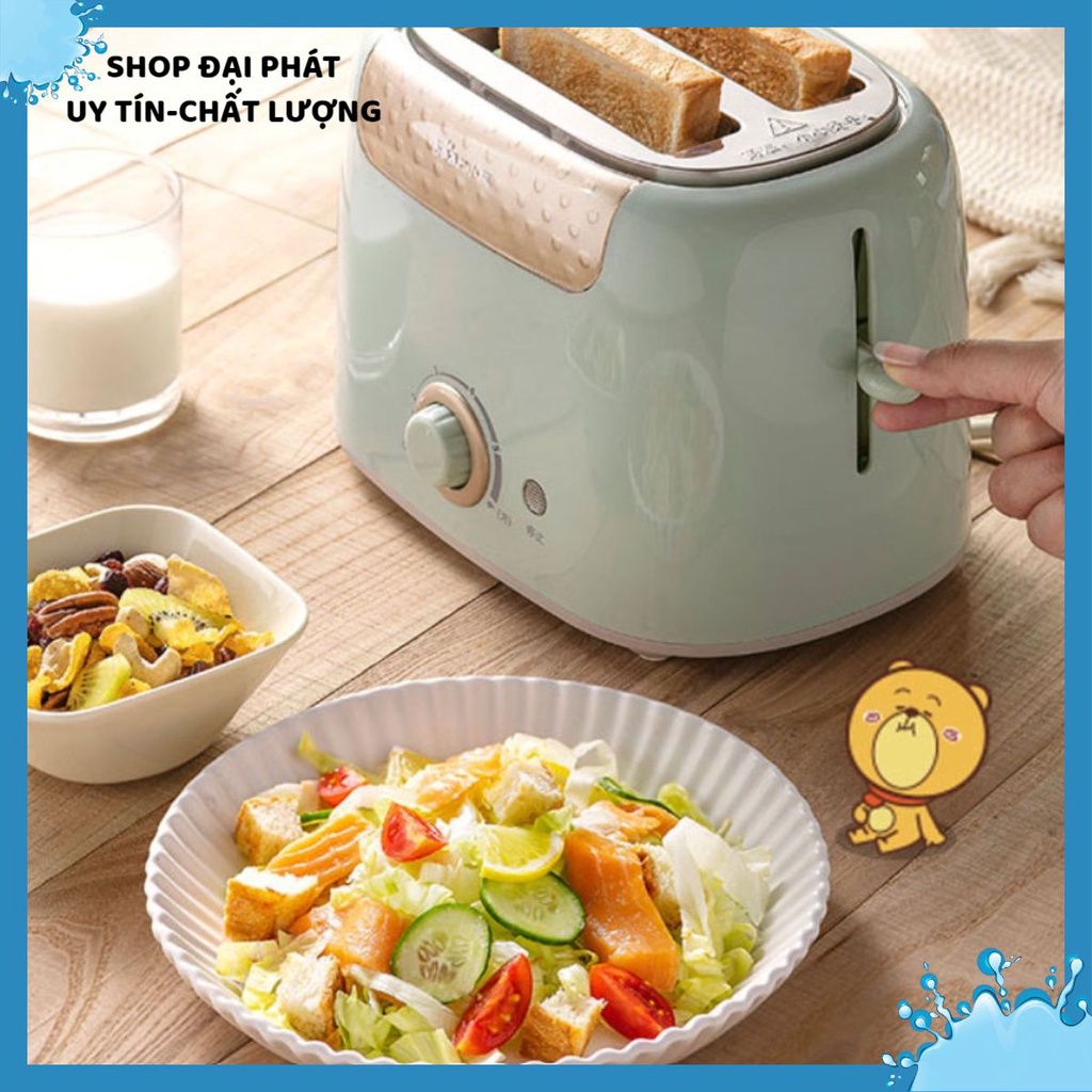 Máy nướng bánh mì Bear DSL-601, làm bánh mì lát, máy làm bữa sáng tiện lợi, độ bền cao