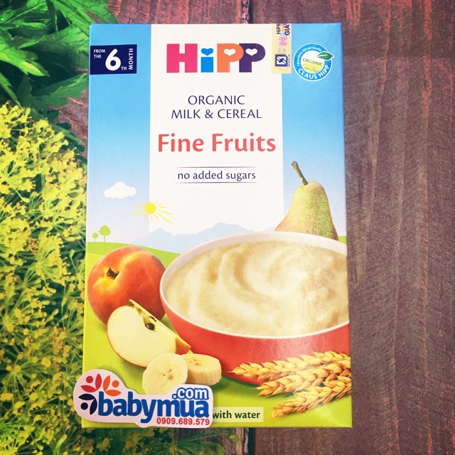 Bột ăn dặm Hipp cho bé trên 6 tháng vị hoa quả tổng hợp