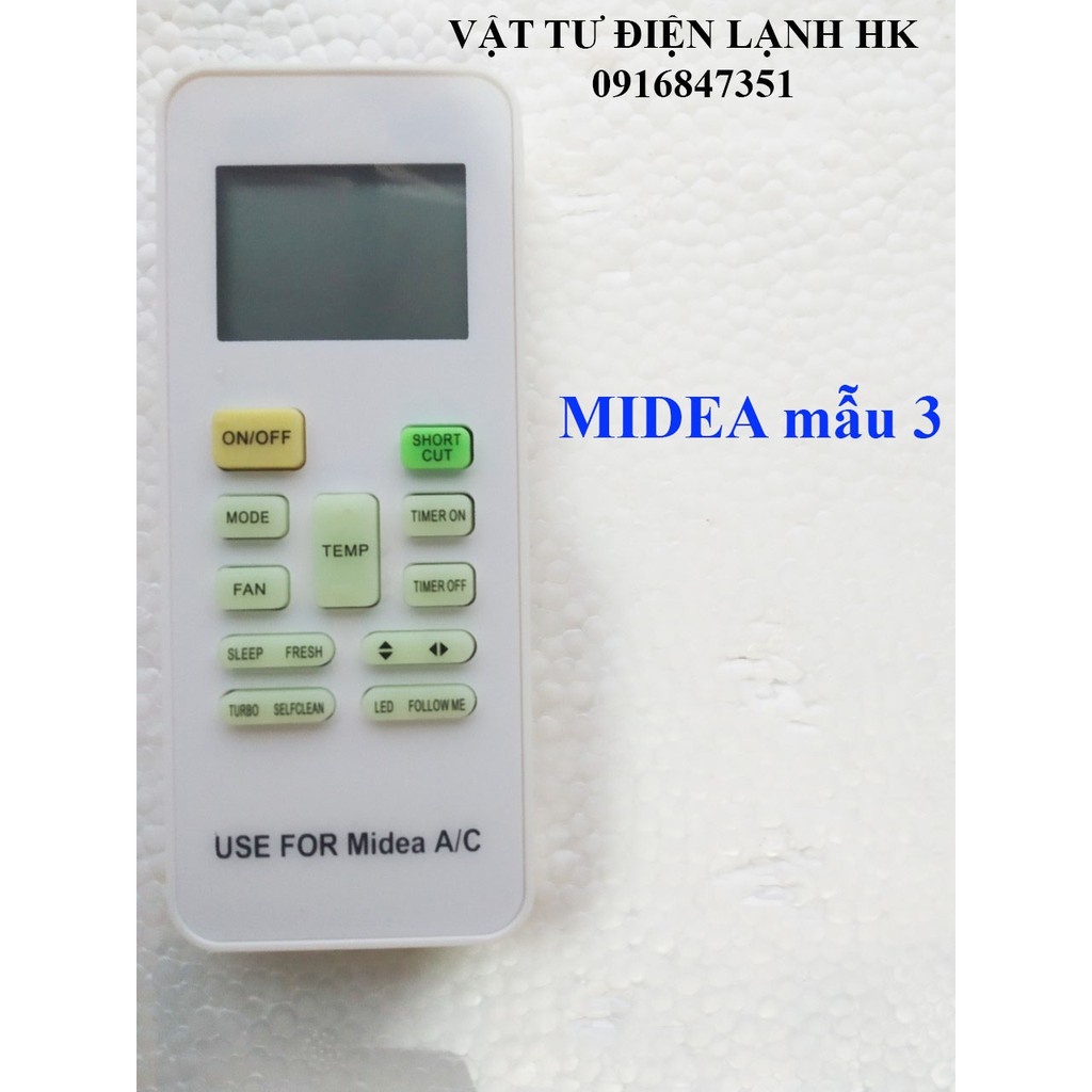 Điều khiển điều hòa các hãng mẫu như hình MIDEA SUMIKURA FUNIKI NAGAKAWA MITSUBISHI - Remote điều hoà máy lạnh