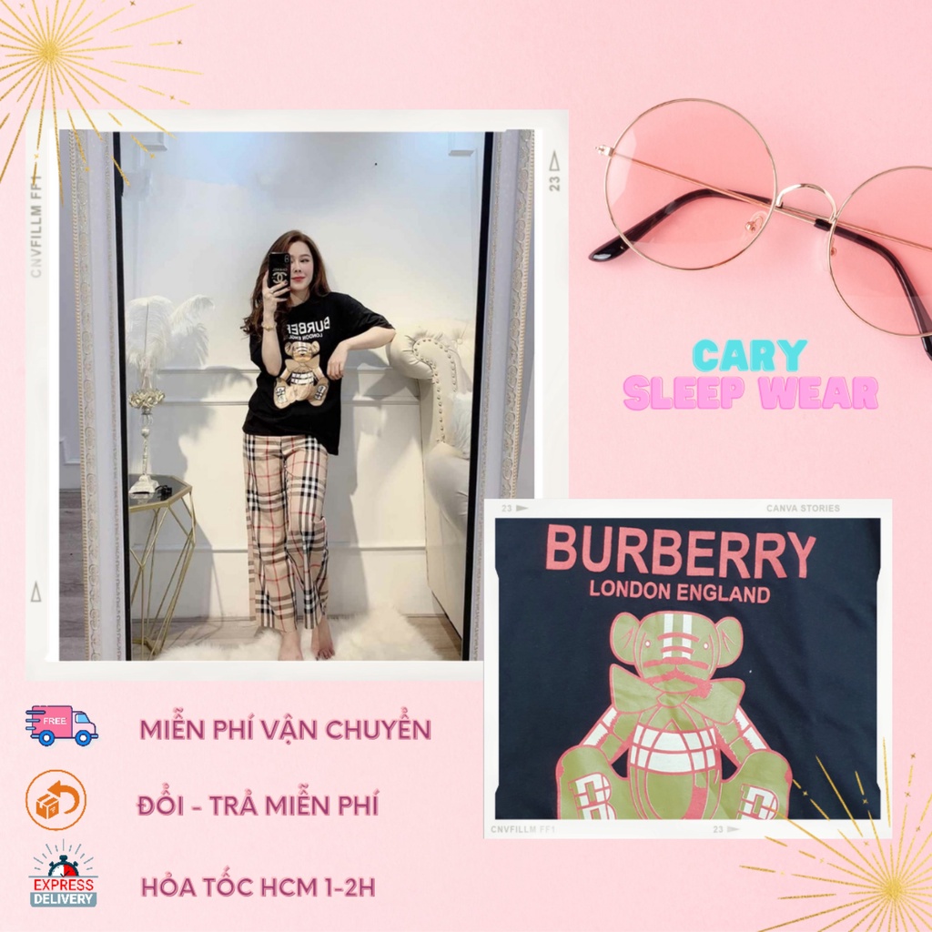 Set đồ nữ quần dài kẻ sọc ống rộng áo thun unisex tay lỡ CARY