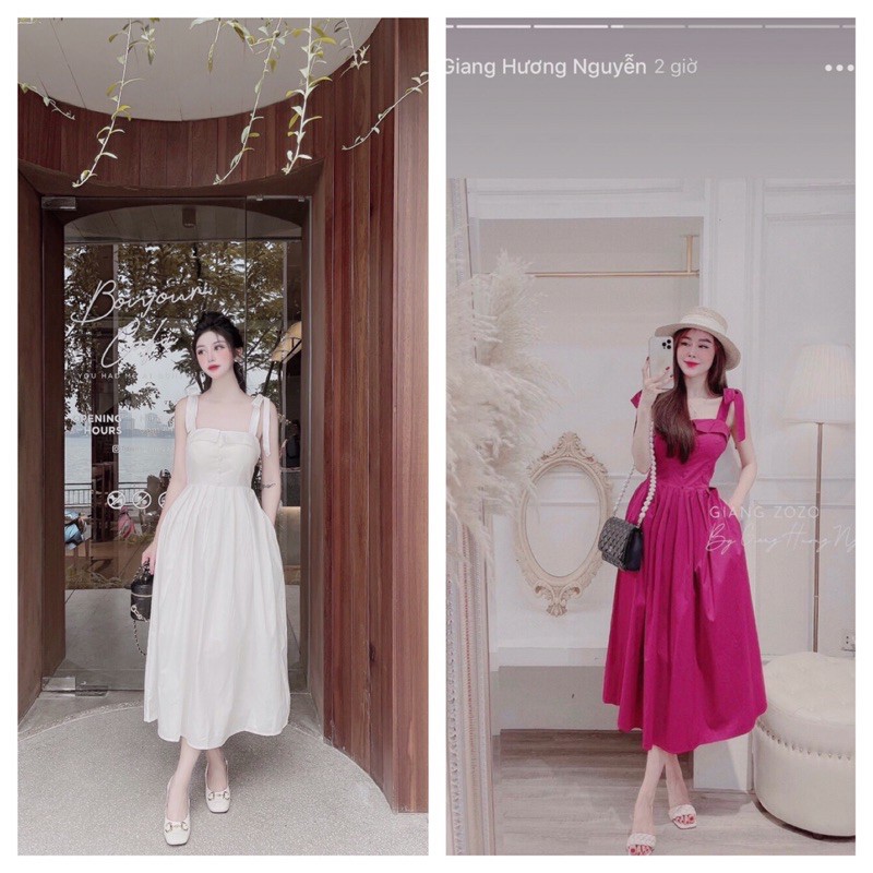 Váy dây vai túi sườn