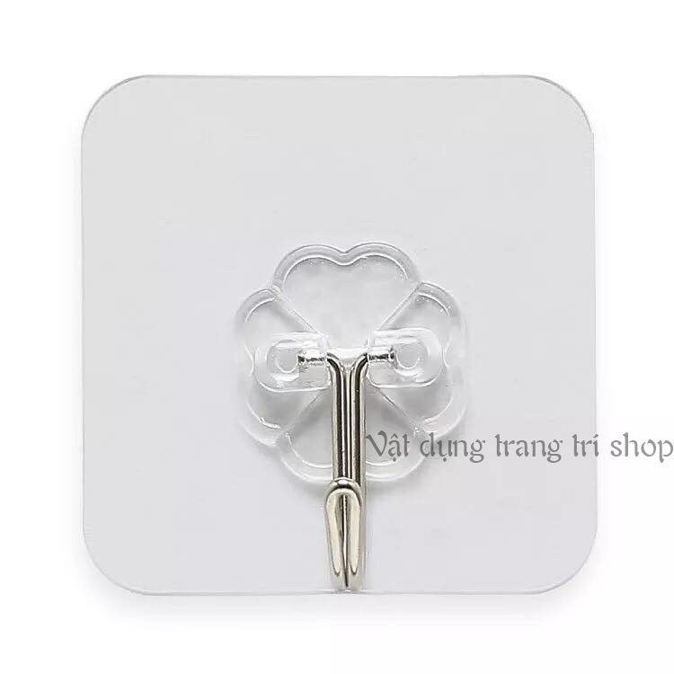 Móc dán tường trong suốt siêu dính 100 móc
