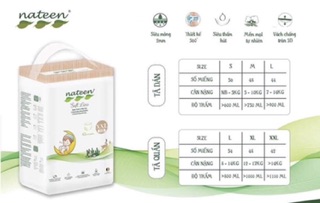 Bỉm dán Nateen S(56) M(48) L(44)