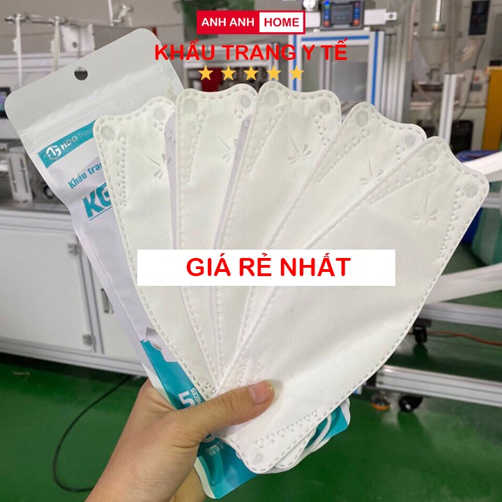 Khẩu trang 4D KG Mask KF94 phong cách Hàn Quốc túi 5 chiếc kháng khuẩn chống dịch , phòng chống giọt bắn kj95 chuẩn FDA