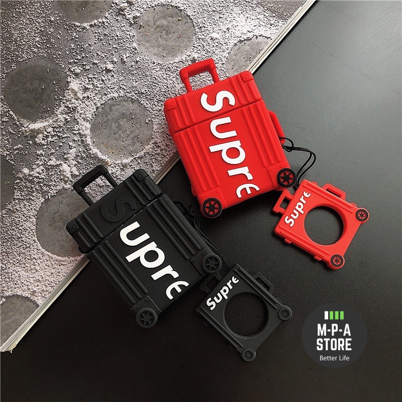 Case, vỏ, bao đựng ai nghe airpod 1 2 Pro nhựa dẻo chống va đập hình SUPRE