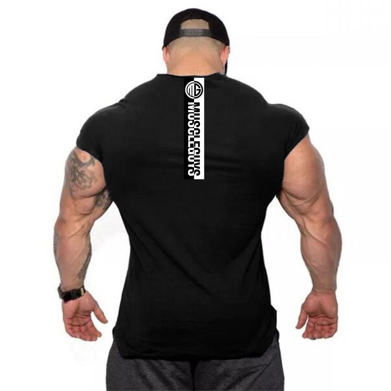 Áo thun cotton cổ tròn tay ngắn cho nam giới