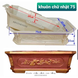 Khuôn đúc chậu chữ nhật 75