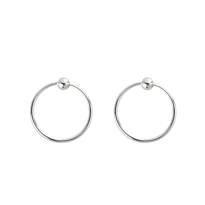 Khuyên Tai Bạc Nữ 925 Simple Circle BTXIE0158. Bông Tai Bạc Nữ S925 20silver