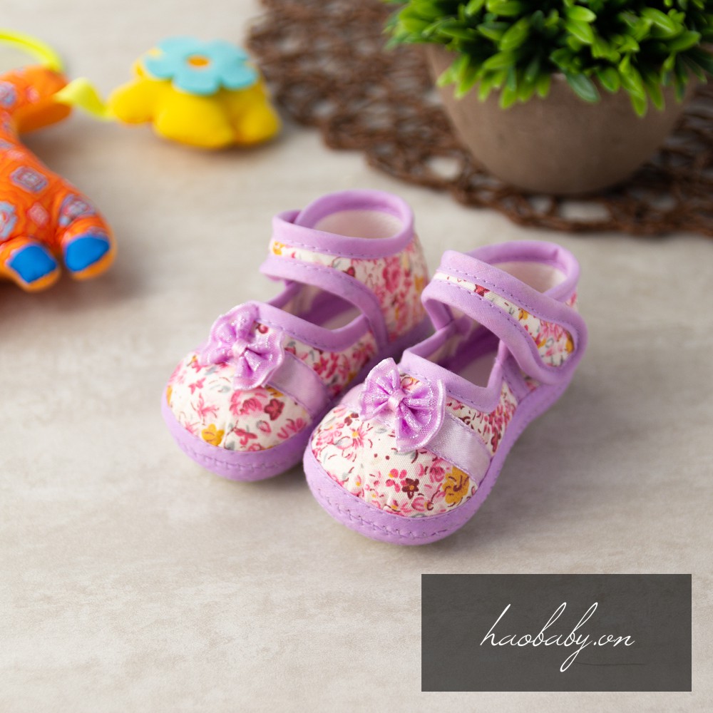 [Haobaby Shop] Giày tập đi có chống trượt đế vải, thoáng mát hình thú cho bé