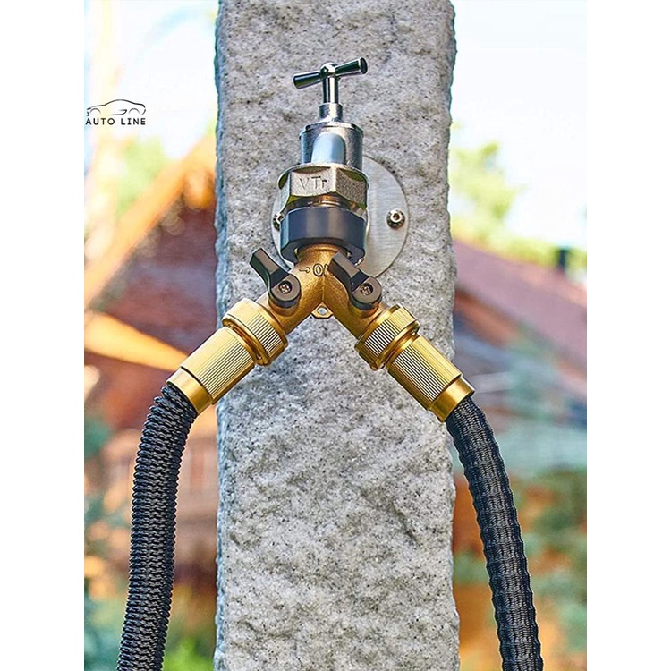 Đầu Nối Ống Nước 2 Chiều Hình Chữ Y Bằng Đồng Thau Chống Rò Rỉ Kèm 3 Vòng Đệm SHOPCYC2137