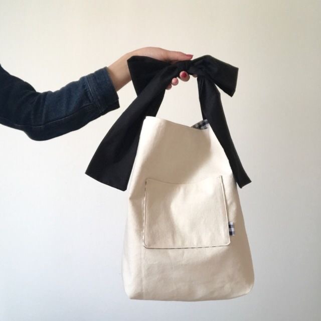 Túi canvas quai nơ