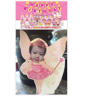 Combo set trang trí sinh nhật 72 món +  ảnh chibi