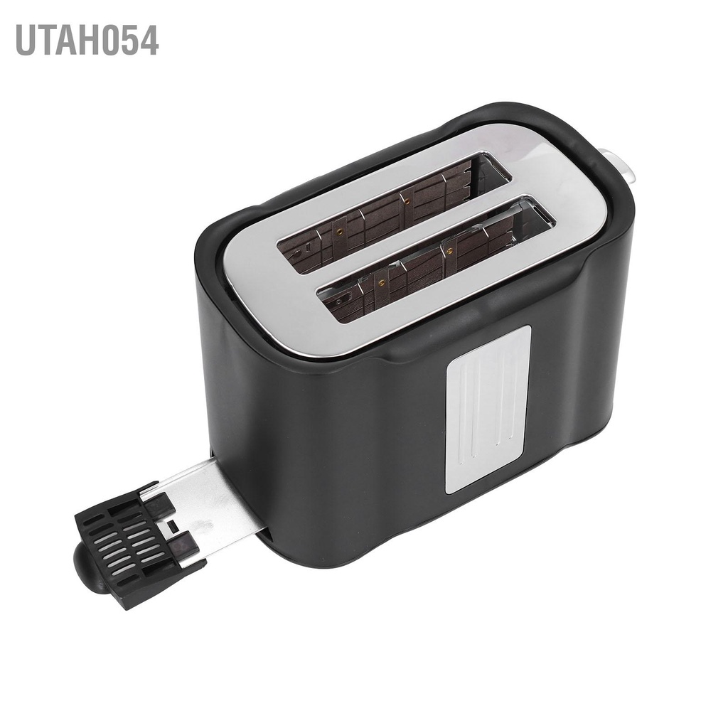 Utah054 Máy nướng bánh mì đơn giản 800W nhỏ có rãnh dày rộng 2 lát làm US 120V