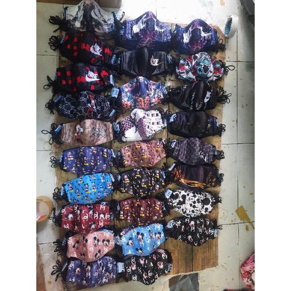 sell 10 khẩu trang vải 3 lớp người lớn hoặc trẻ em
