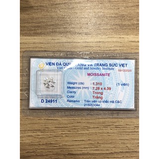 Moissanite Mỹ cao cấp 4,5 li -> 8 li ( Kim cương nhân tạo )