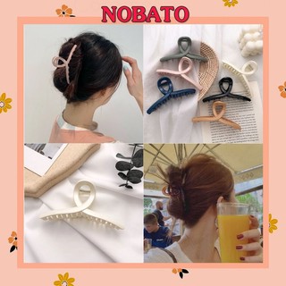 Kẹp tóc Nobato cặp càng cua nhiều màu trơn cực đẹp KT18