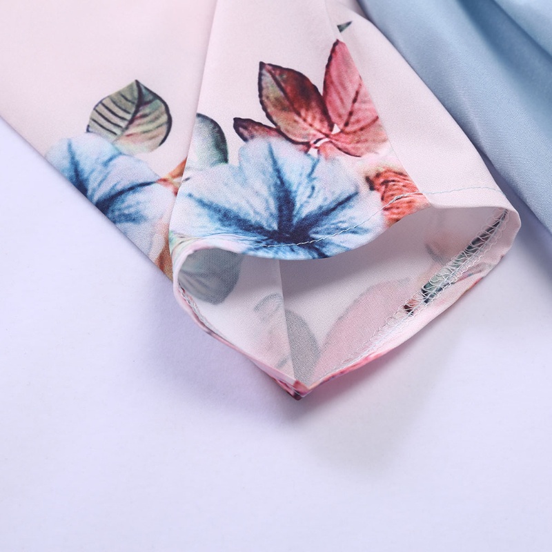 Xiangbao Đầm Maxi Dài Tay Thắt Nút Trước Họa Tiết Hoa Tương Phản Phong Cách Ramadan Eid Abaya Dân Tộc Cho Nữ