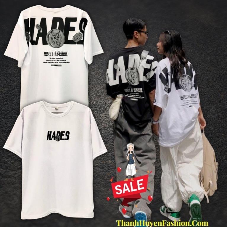 Áo thun tay lỡ nam nữ, áo phông Unisex form rộng chất vải cotton mát mịn thấm hút mồ hôi in hình HADES