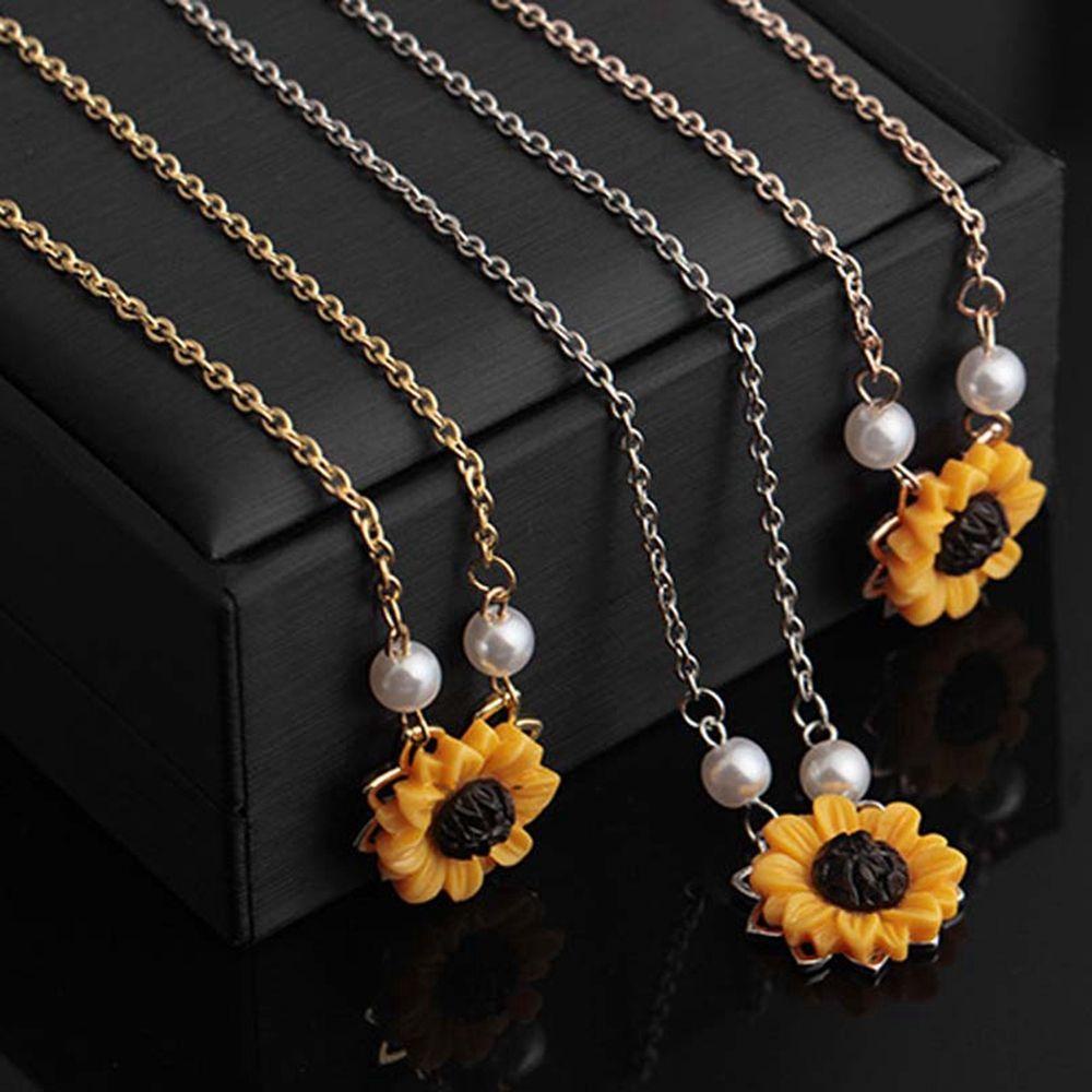 ESPO Vòng cổ Mạ Vàng Mặt Hoa Hướng Dương