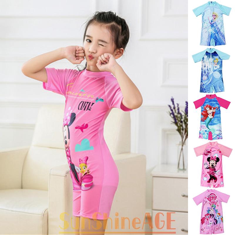 Đồ bơi 1 mảnh tay lỡ hoạ tiết hoạt hình size M ~ 2XL