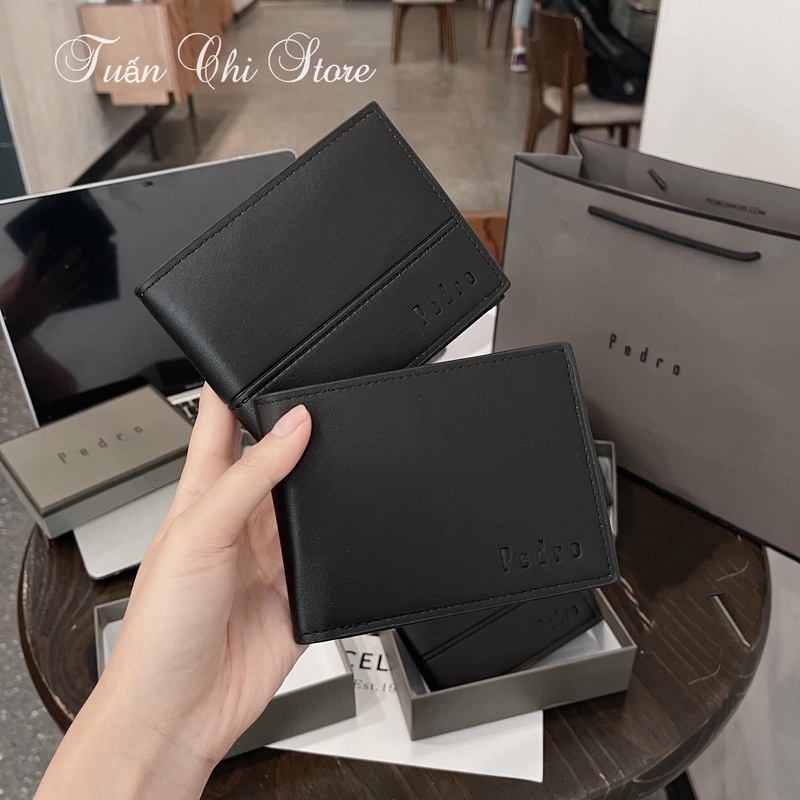 ⚡𝑯𝑨̀𝑵𝑮 𝑪𝑨𝑶 𝑪𝑨̂́𝑷⚡ Ví Da Nam Pedroo Cao Cấp- Ví Nam Ngang Kèm Hộp Và Túi Xách Giấy Hãng ,Làm Quà Tặng Sang Trọng Lịch Sự