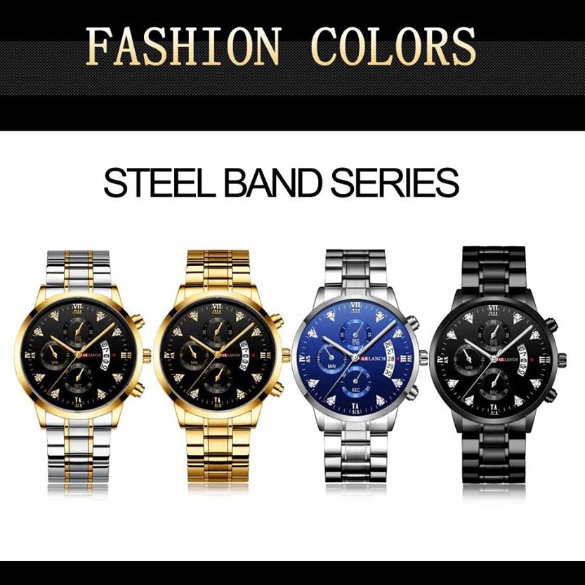Đồng hồ nam ARLANCH mặt đính đá cao cấp, dây thép không rỉ, chống nước tốt, lên tay sang trọng lịch lãm ( Mã: A3V) ) | BigBuy360 - bigbuy360.vn