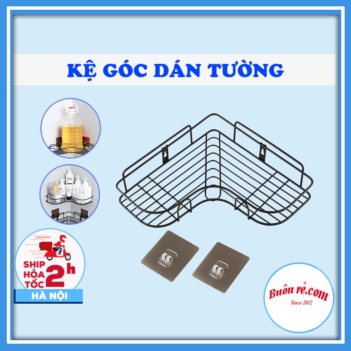 Kệ góc sắt dán tường đựng đồ nhà tắm, nhà bếp tiện lợi 00804/01409 - Kệ sắt hình chữ nhật dán tường chắc chắn 01335