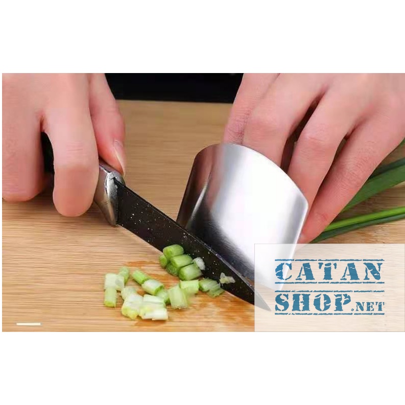 Dụng cụ bảo vệ ngón tay bằng inox khi nấu ăn cắt thái rau củ thịt  an toàn tiện lợi cho gia đình GD587-BVNInox-2ng