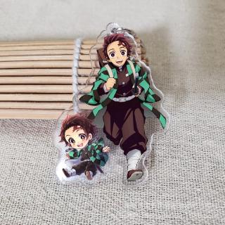 Móc chìa khóa thiết kế hình nhân vật truyện Kimetsu no Yaiba chất liệu Acrylic xinh xắn