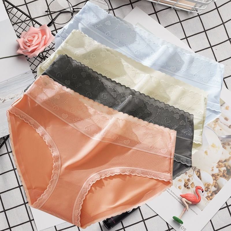 Quần Lót Cotton Mềm Mại Phối Ren Tim Xinh Xắn DORIS 9909