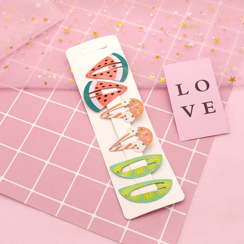 Set 6 kẹp tóc kim tuyến cho bé gái