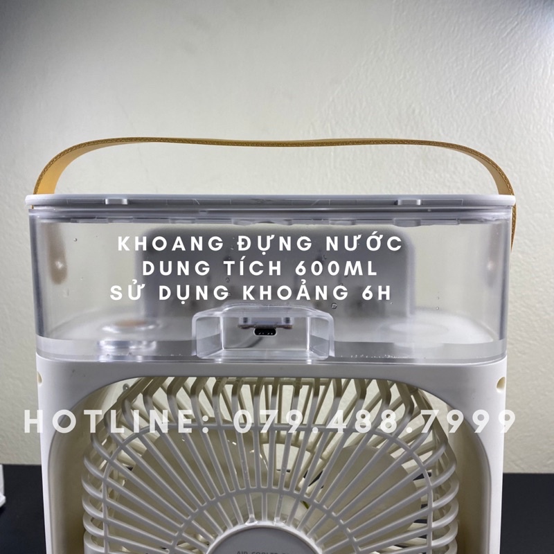 Quạt Điều Hòa Hơi Nước mini để bàn làm việc có chế độ phun sương