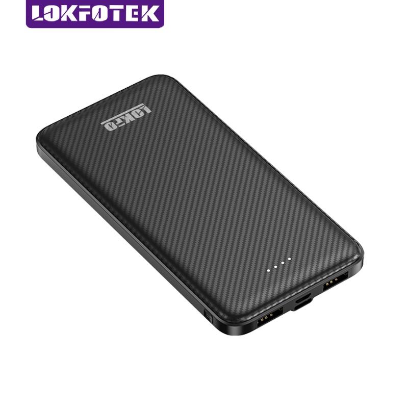 Sạc dự phòng LOKFOTEK P01 10000mAh hiển thị màn hình LED USB kép nhỏ gọn
