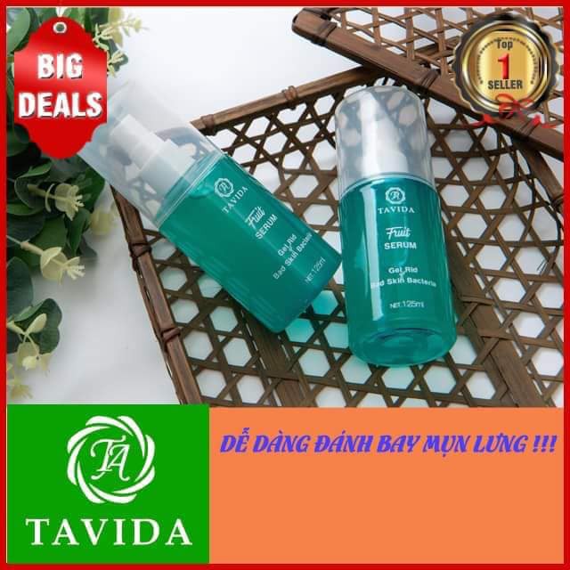 SERUM TRÁI CÂY LÊN MEN - MEN VI SINH TAVIDA DỨT ĐIỂM MỤN LƯNG VIÊM NANG LÔNG