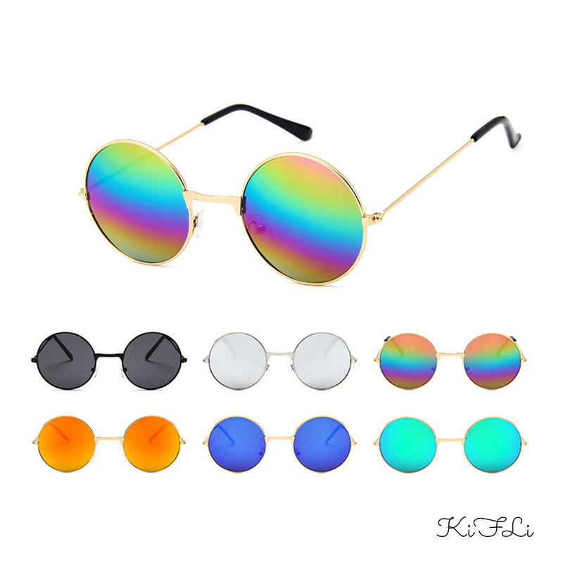 Kính Mát Gọng Kim Loại Hình Oval Phong Cách Cổ Điển