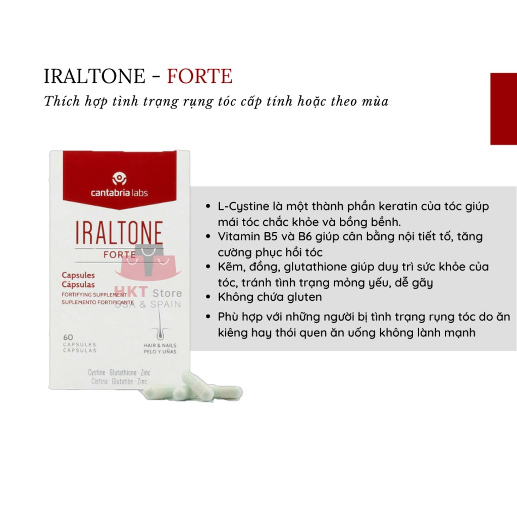 Viên uống bổ sung Iraltone ngăn rụng tóc và kích thích mọc tóc mới