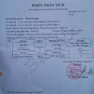 500G Tinh bột nghệ Nghệ An Cô Thắm ( tinh bột nghệ nguyên chất )
