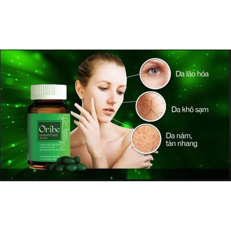 Viên Uống Đẹp Da ORIBE - Giúp Chống Oxy Hóa & Bảo Vệ Làn Da Tối Ưu - Hộp 30 viên - Top1pharmacy | Thế Giới Skin Care